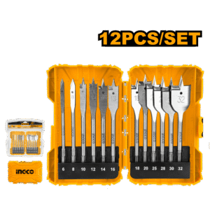 12 Pcs flat wood drill bits set  AKDL1201