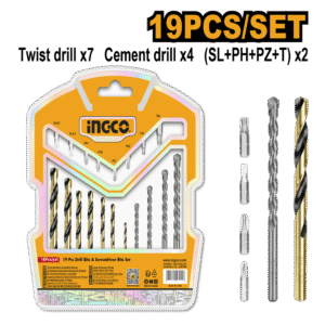 19 Pcs drill bits & screwdriver bits set  AKSDB1901