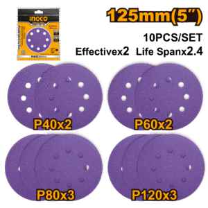 AKRS125101 (Purple sanding disc 125mm - P10)