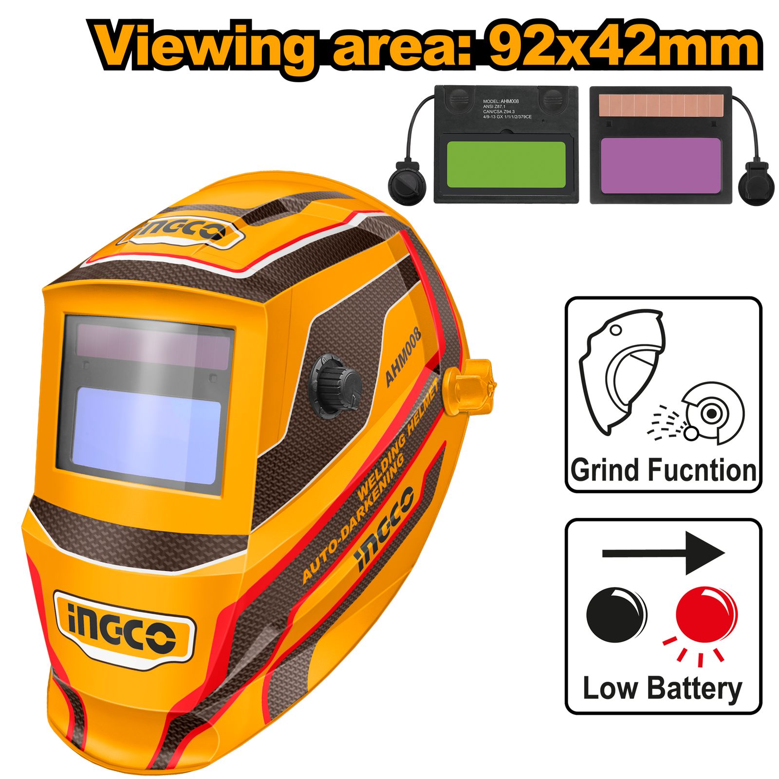 AHM008-1.png AHM008 (Auto Darkening Welding Helmet - C6) - Image 1