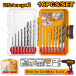 AKDL11608 (16 Pcs metal, masonry and wood drill bits set - P6C12)