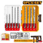 AKDL30906 (9 Pcs SDS plus hammer drill bits set 6-16mm - P6C12)