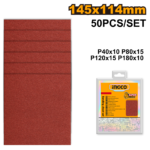 AKFS1401021 (50pcs Sanding sheet set 145x114mm P40-P180 - P10C20)