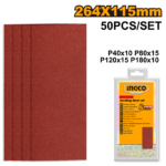 AKFS2641151 (Sanding sheet set 50pcs 264x115mm - P10C20)