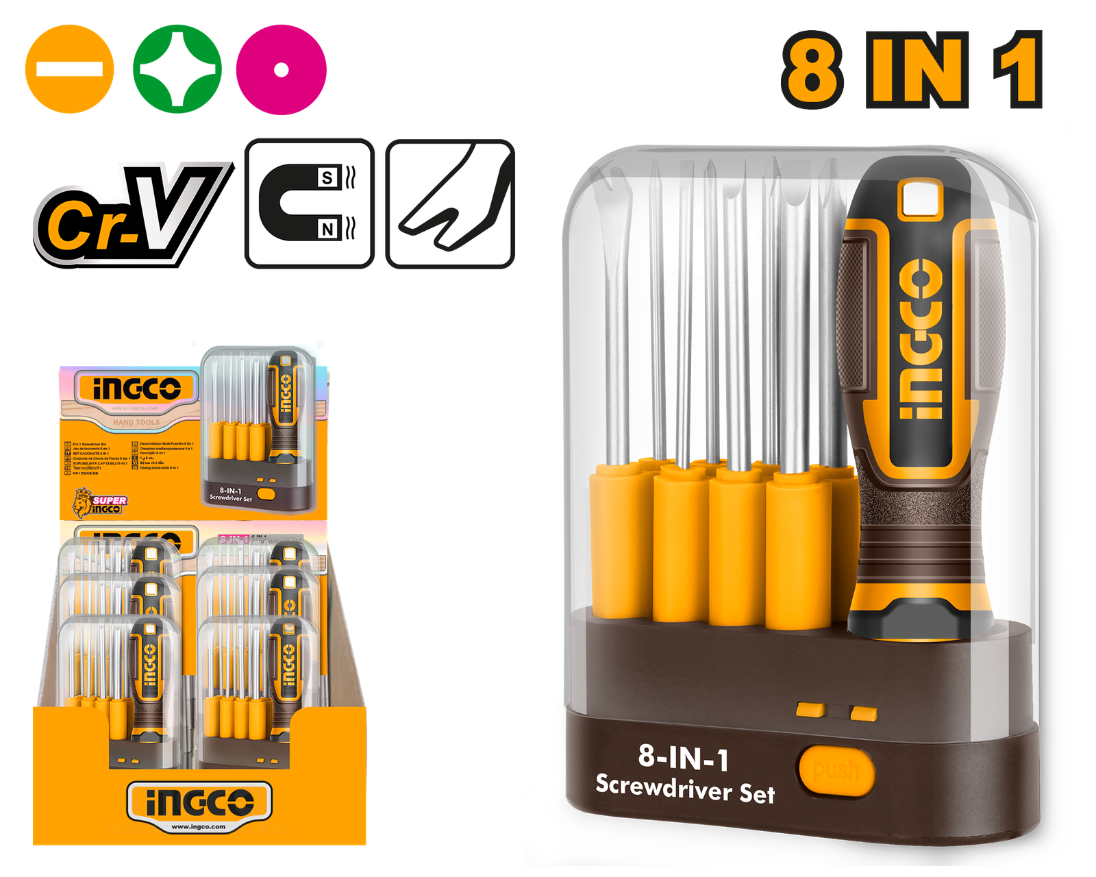 AKISD0901-1.png AKISD0901 (9 Pcs interchangeable screwdriver set - P12C48) - Image 1