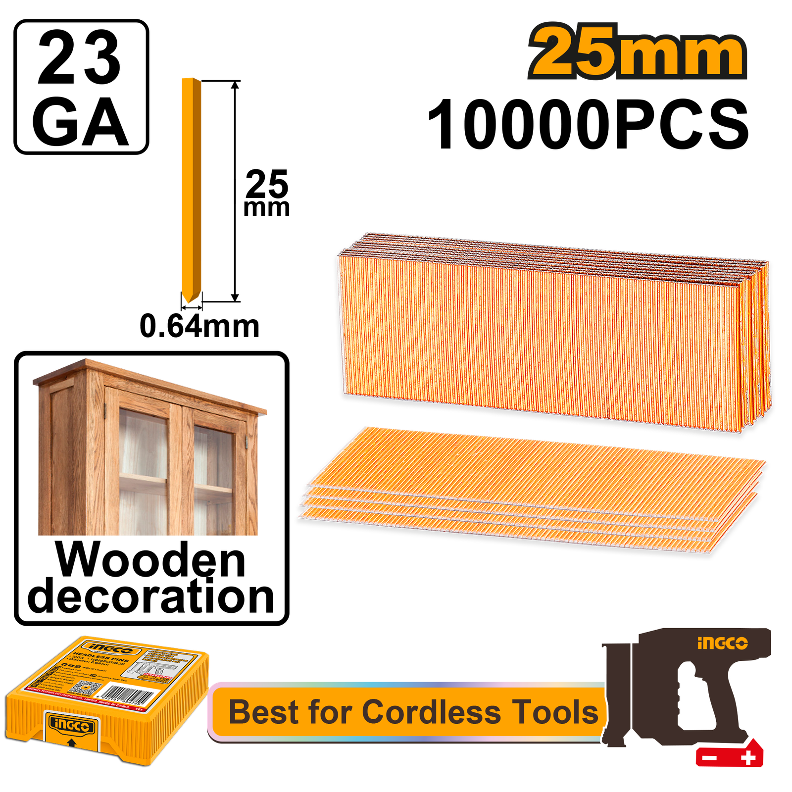 ANA06825.png ANA06825 (Headless pins wood 25mm - P18C36) - Image 1