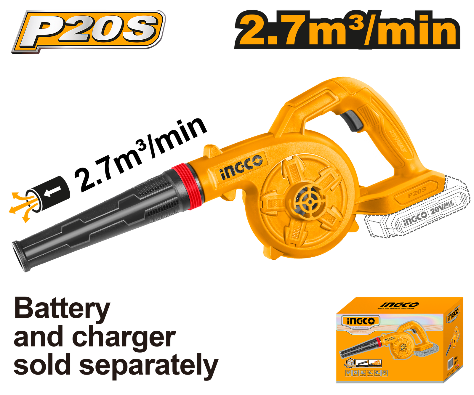 CABLI20028.png CABLI20028 (Cordless blower 20V 1 Speed - P1C4) - Image 1