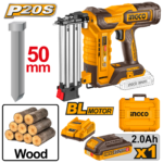 CBNLI5008 (Cordless brad nailer 20V wood 50mm + Battery - P1C4)