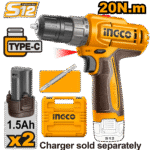 CDLI12206 (Cordless drill 12V 20Nm + 2 Battery - C5)