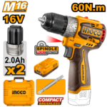 CDLI16682 (Compact brushless cordless drill 16V 60Nm + 2 Battery - P1C5)