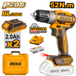 CDLI20453 (Brushless cordless drill 20V 52Nm + 2 Battery - P1C5)