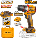 CDLI20668 (Cordless Drill 20V 66Nm + 2 Battery - P1C5)