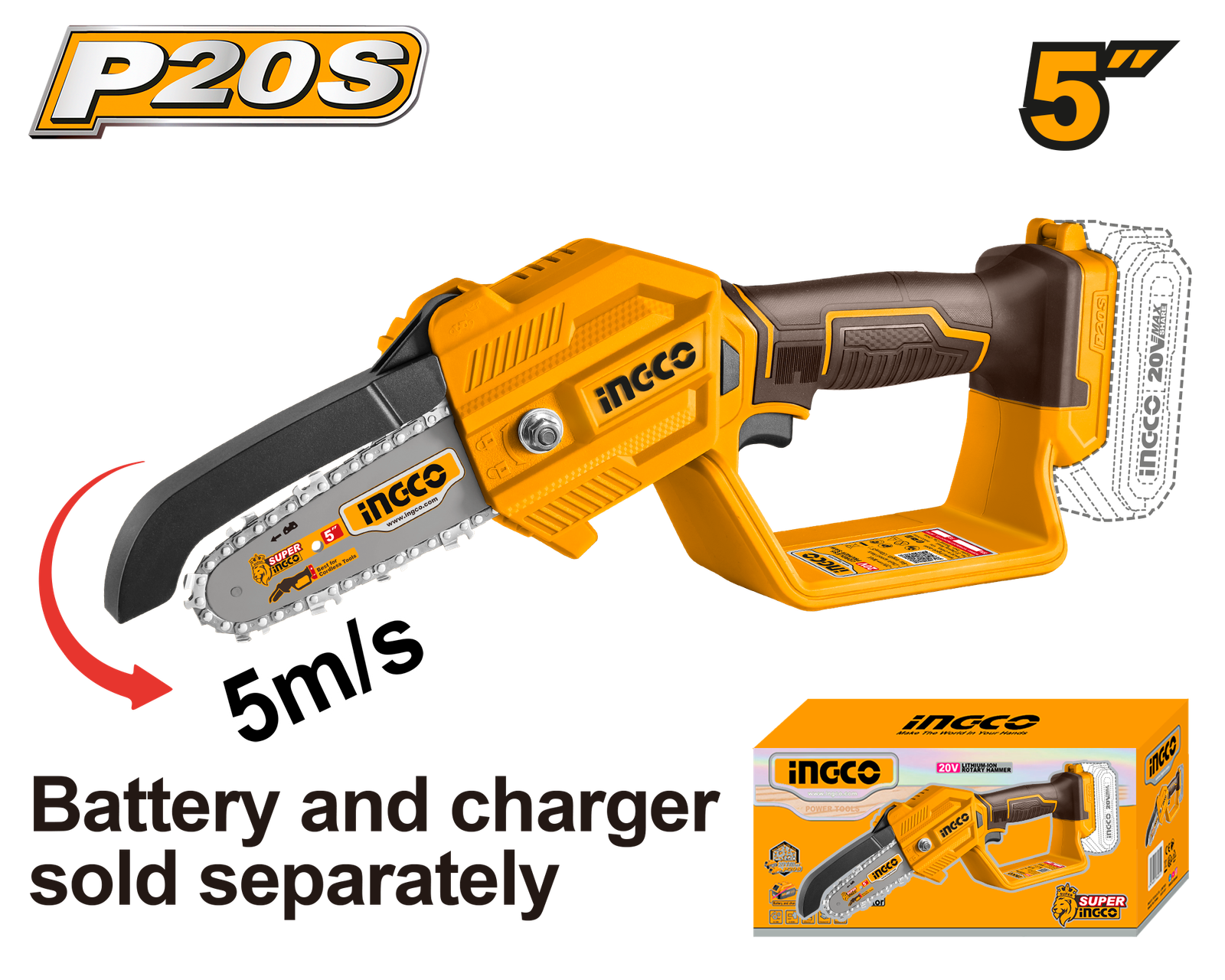 CGSLI2058.png CGSLI2058 (Lithium-Ion Pruner Saw 20V - C6) - Image 1