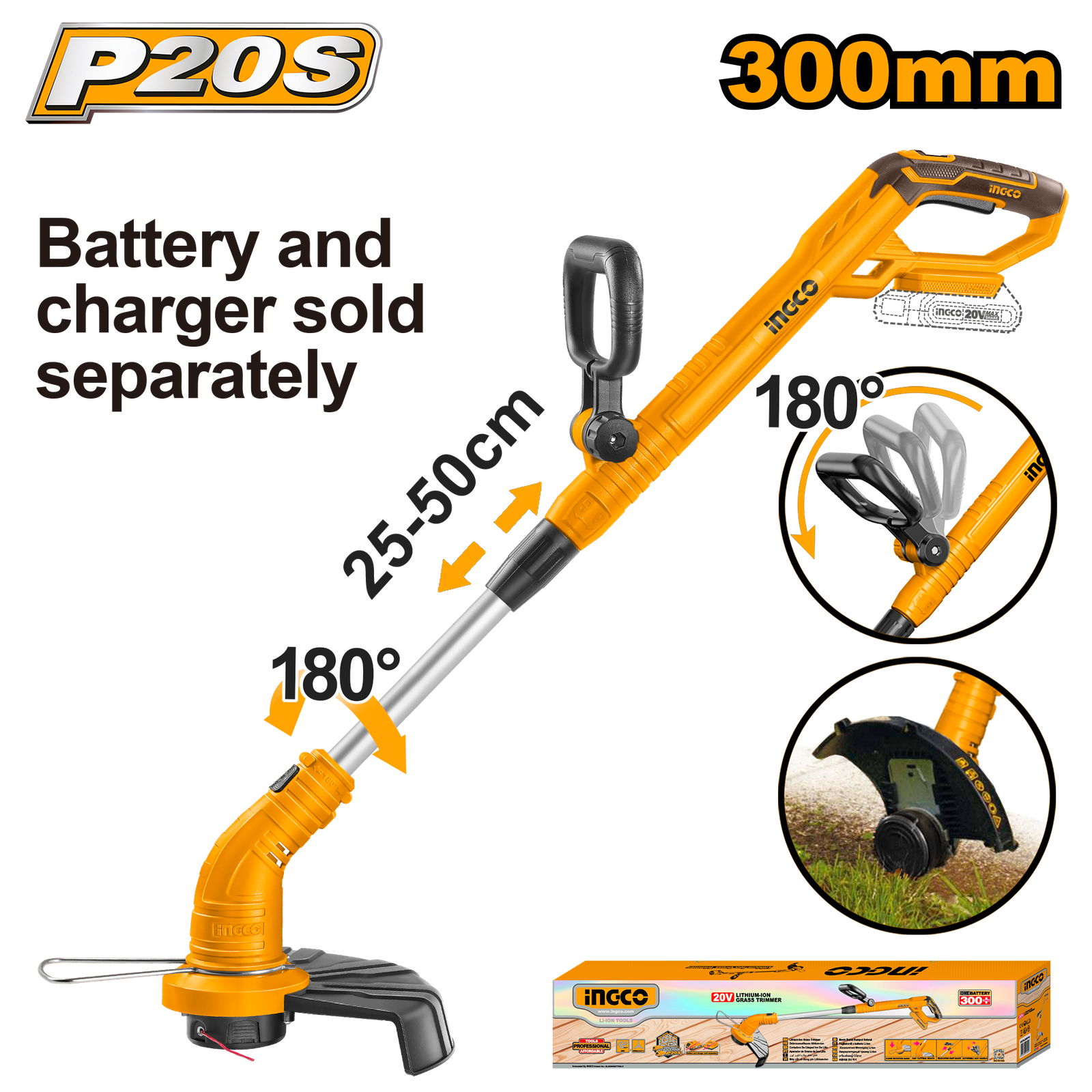 CGTLI20018.png CGTLI20018 (Lithium-ion grass trimmer 20v - C2) - Image 1