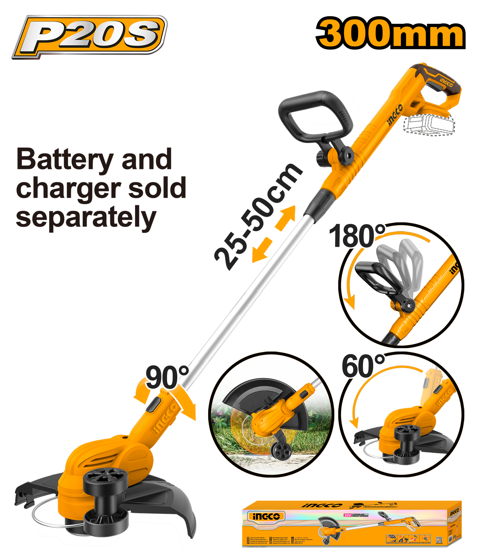 CGTLI20328.png CGTLI20328 (Cordless Grass Trimmer 20v) - Image 1