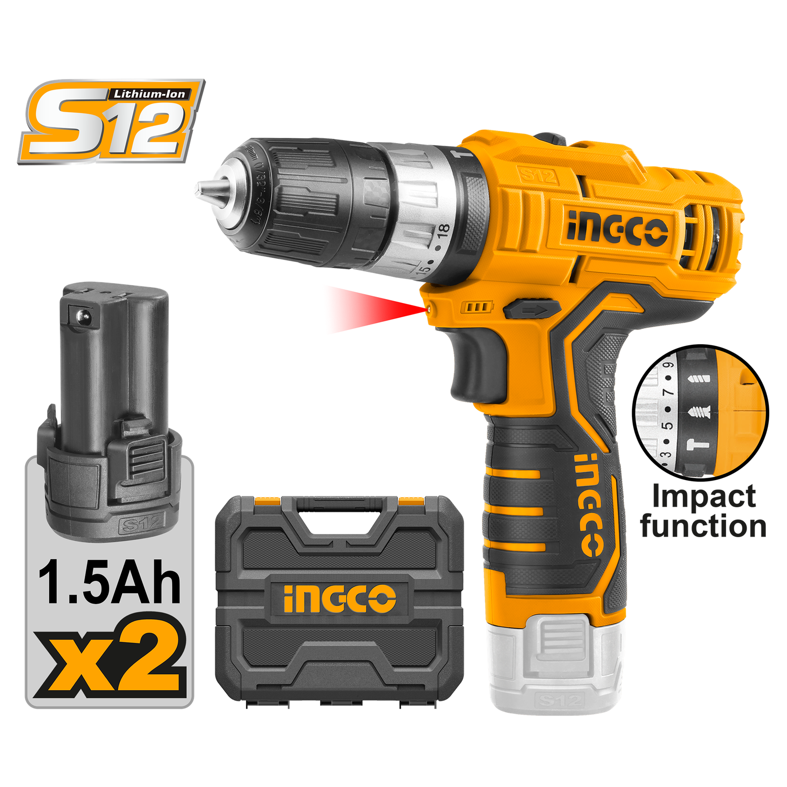 CIDLI1232-1.png CIDLI1232 (Cordless Impact Drill 12v - C5) - Image 1