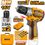 CIDLI16682 (Cordless Impact Drill 16V 60Nm + 2 Battery - P1C5)