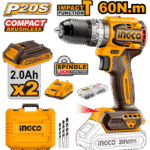 CIDLI20602 (Lithium-Ion compact brushless impact drill 20V + 2 Battery & Charger - C5)