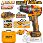 CIDLI20668 (Cordless Impact Drill 20V 66Nm + 2 Battery - P1C5)