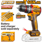 CIDLI206681 (Cordless Impact Drill 20V 66Nm - P1C5)