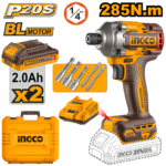 CIRLI2028 (Cordless impact driver 20V 285Nm + 2 Battery - P1C5)