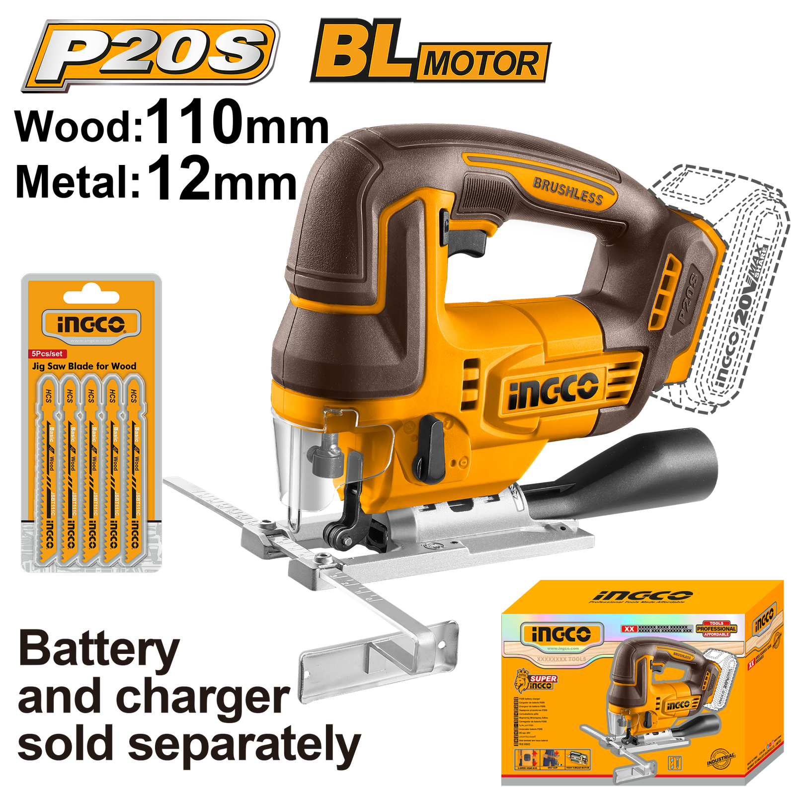 CJSLI1008.png CJSLI1008 (Cordless jig saw 20V 110mm - P1C5) - Image 1