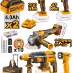 CKLI2019 (5 Pcs Cordless industrial combo kit 20V + 2 Battery - P1)