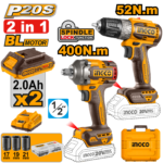 CKLI20271 (Cordless 2 pcs combo kit drill + wrench 20V - P1C4)