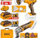 COSLI230703 (Cordless 2 Pcs combo kit Heat Gun + Multi Tool 20V - P1C4)