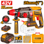 CRHLI422682 (Cordless rotary hammer 42V 26mm + 2 Battery - C4)