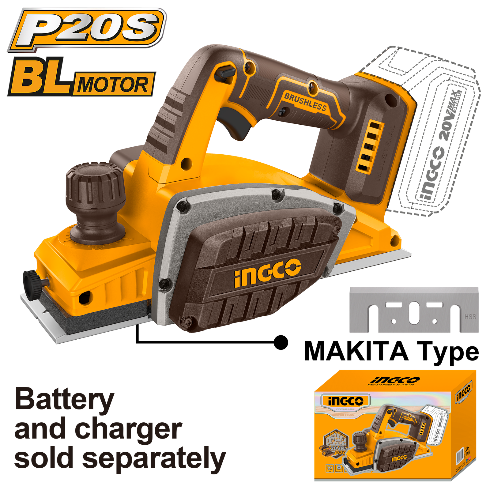 CRLI20401.png CRLI20401 (Cordless planer 20V - P1C4) - Image 1