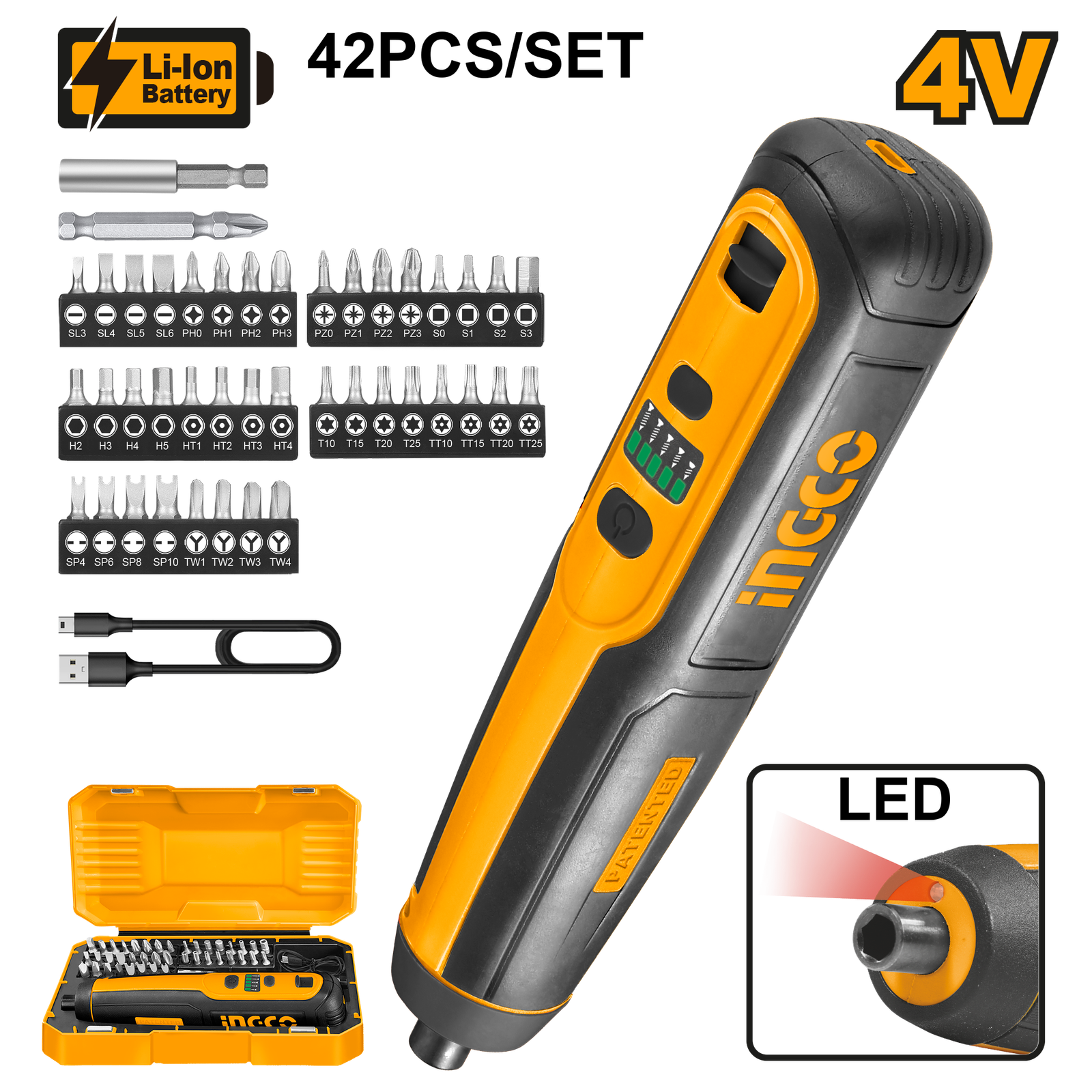 CSDLI0403-1.png Lithium.Ion cordless screwdriver - CSDLI04CSDLI0403 (Lithium-Ion cordless screwdriver - P10C20)03 - Image 1