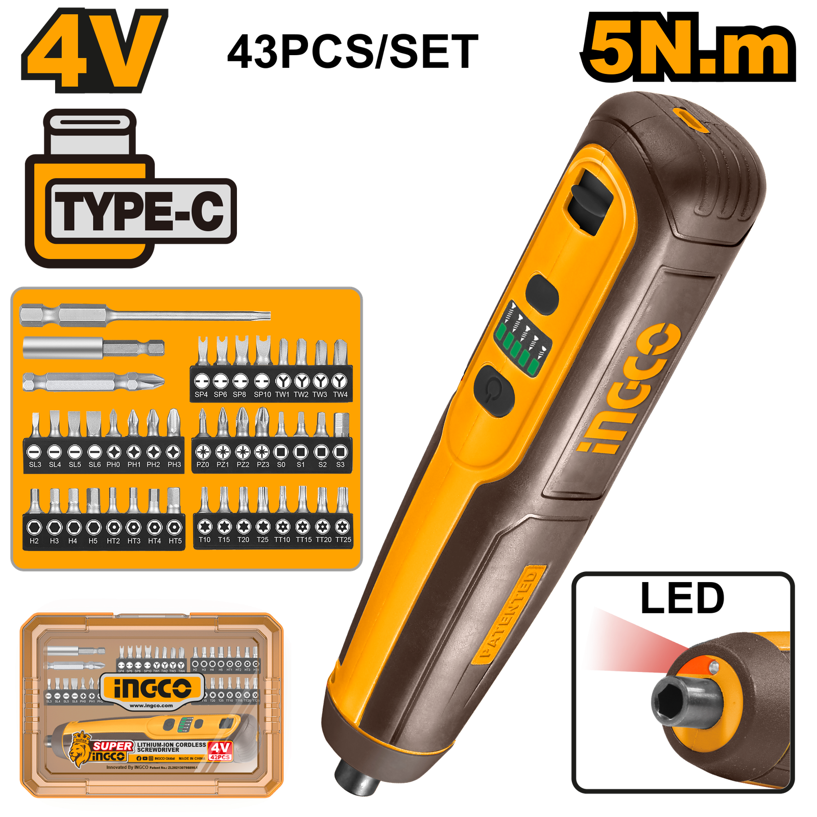 CSDLI04062.png CSDLI04062 (Cordless screwdriver 4V 5Nm USB-C - P5C20) - Image 1