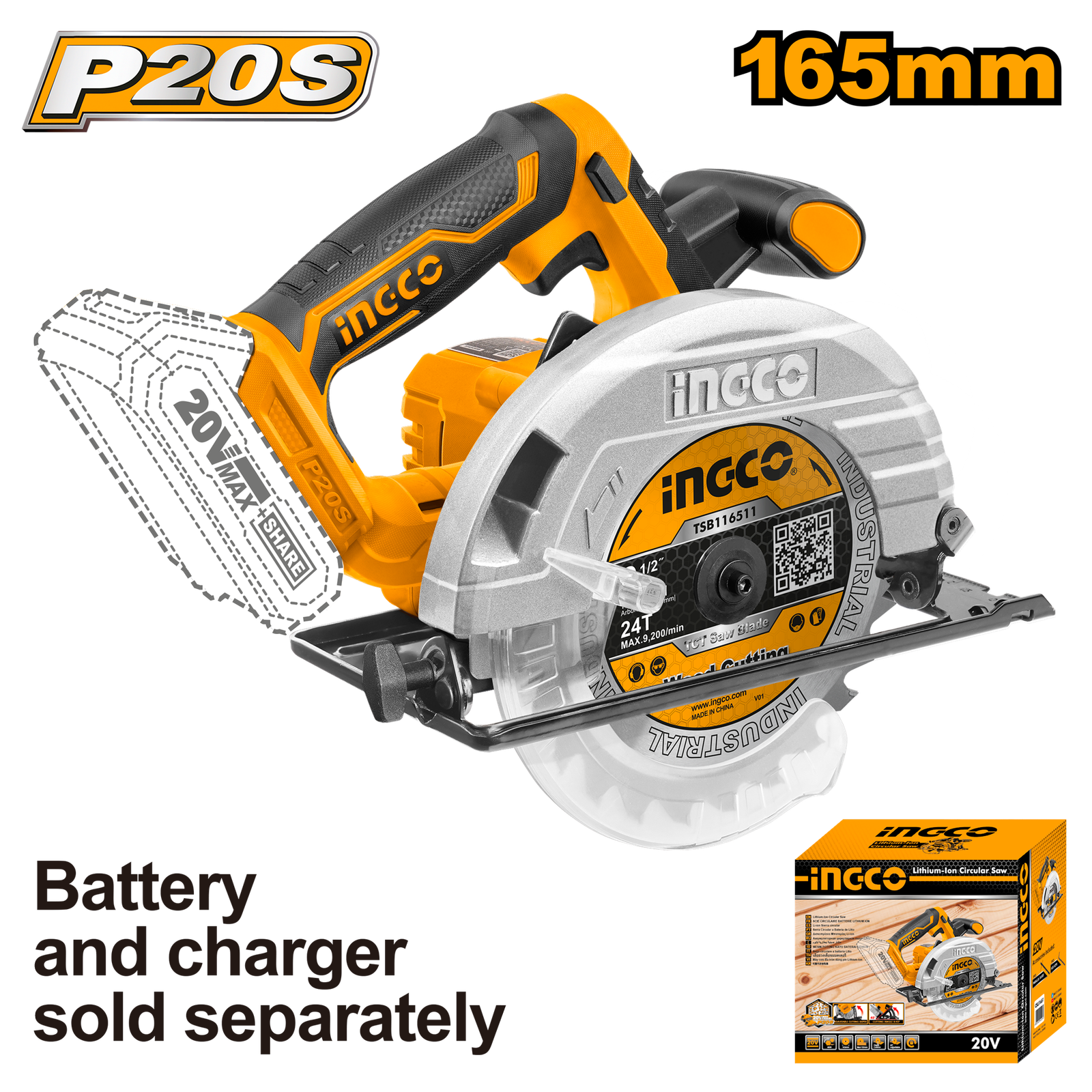 CSLI1651-1.png CSLI1651 (Cordless Circular Saw 20v) - Image 1