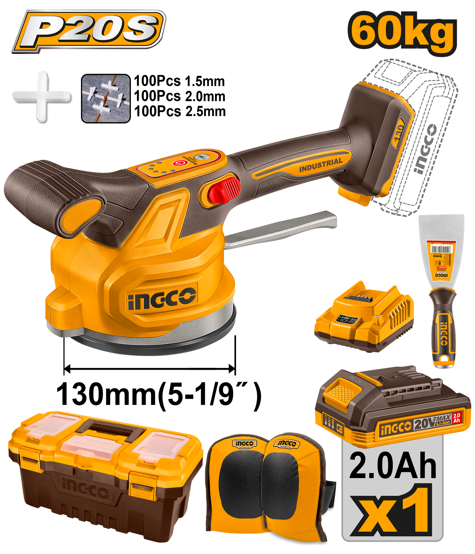 CTVLI20015.png CTVLI20015 (Cordless tile vibration machine 20V 60kg - C6) - Image 1