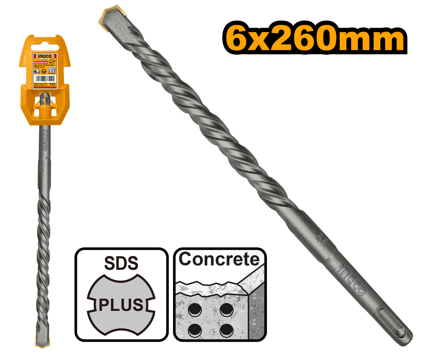 DBH1210604.png DBH1210604 (SDS plus hammer drill 6x260mm - P50) - Image 1