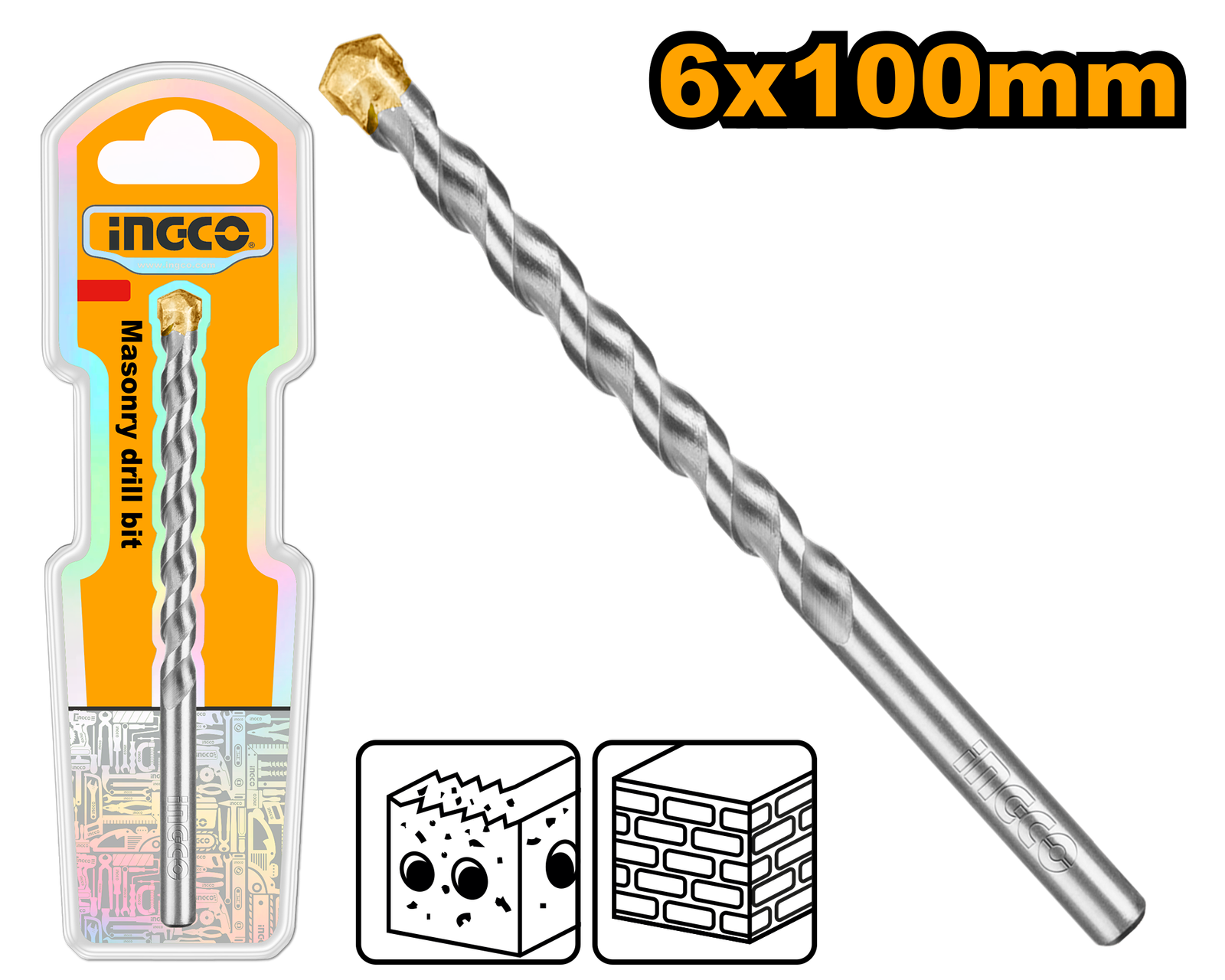 DBM2110610.png DBM2110610 (Masonry drll bit 6x100mm - C400) - Image 1