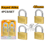 DBPLK4402 (4Pcs key-alike brass padlock set 40mm - C24)
