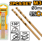 DBT01130301 (HSS-CO M35 drill bit 3mm 2pcs set - P250C500)