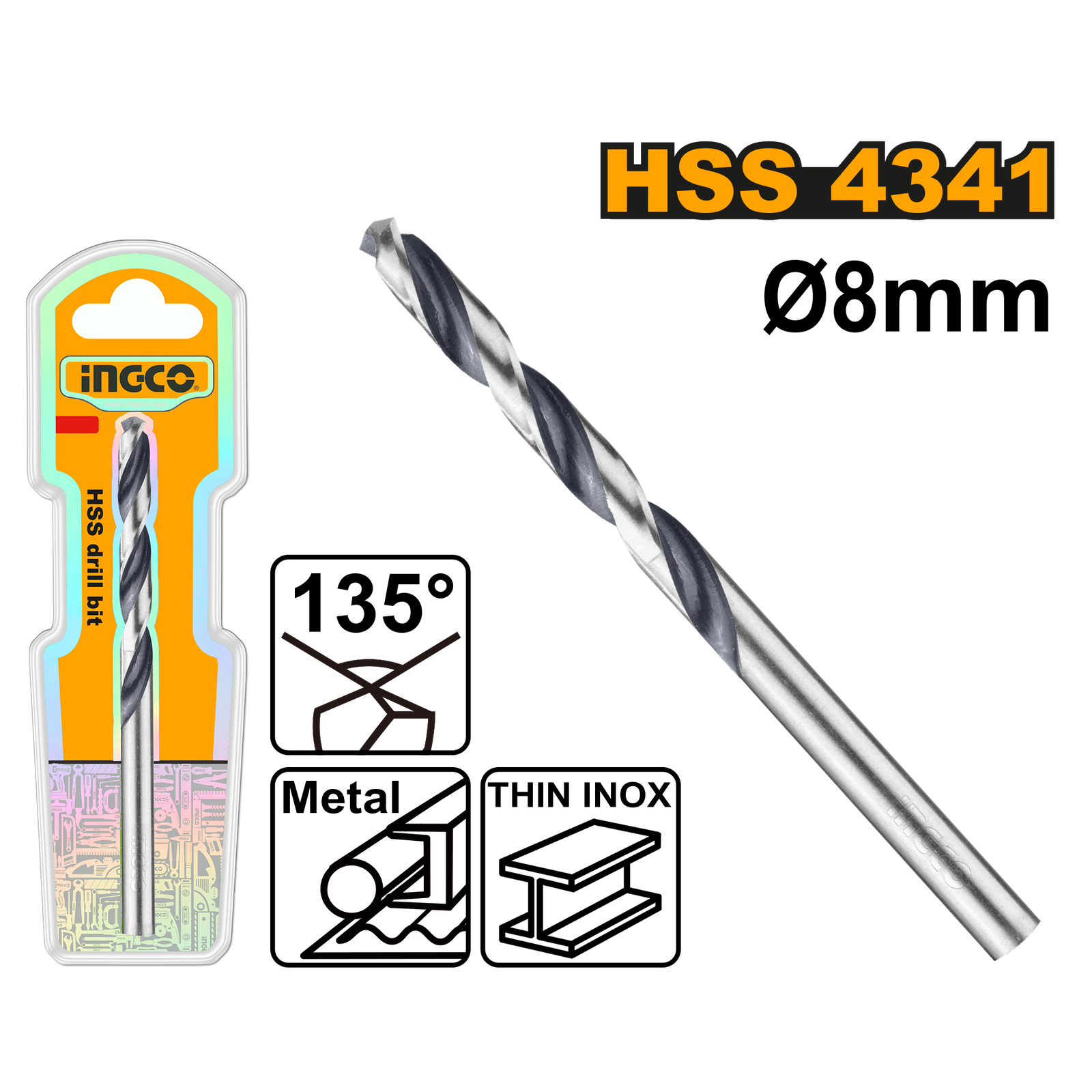 DBT1200804.png DBT1200804 (4341 HSS drill bit 8mm - C320) - Image 1