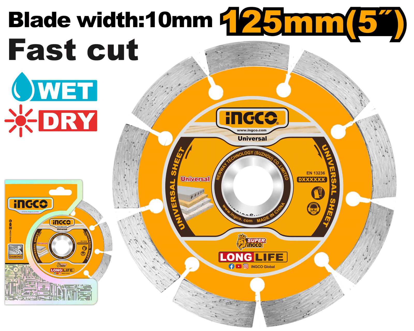 DMD011252.png DMD011252 (Dry diamond disc 5" blade 10mm - P50C100) - Image 1