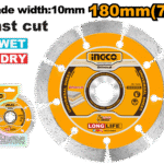 DMD011802 (Dry diamond disc 7" blade 10mm - P20C40)