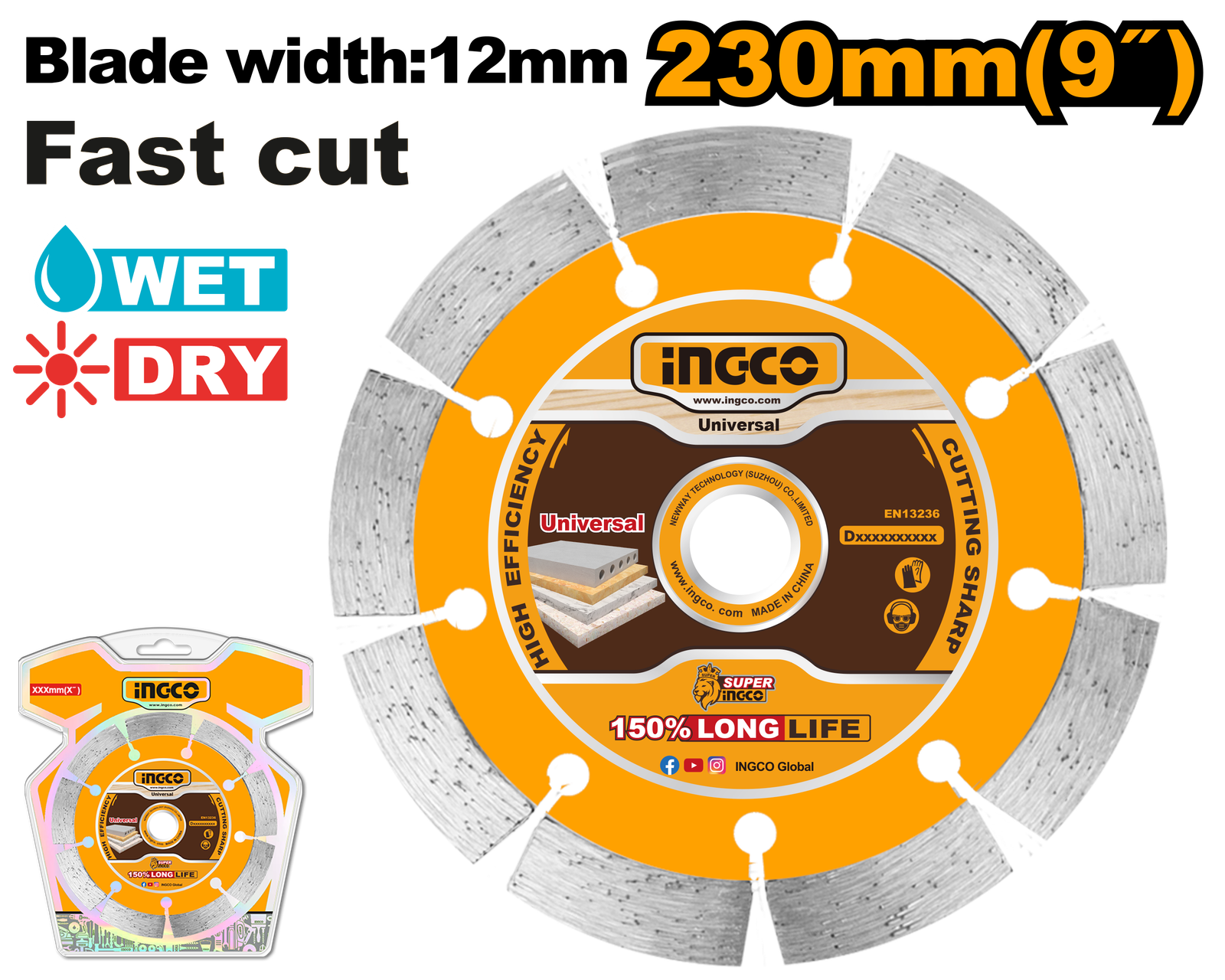 DMD0123013-1.png DMD0123013 (Dry diamond disc 9" blade 12mm - P10C20) - Image 1