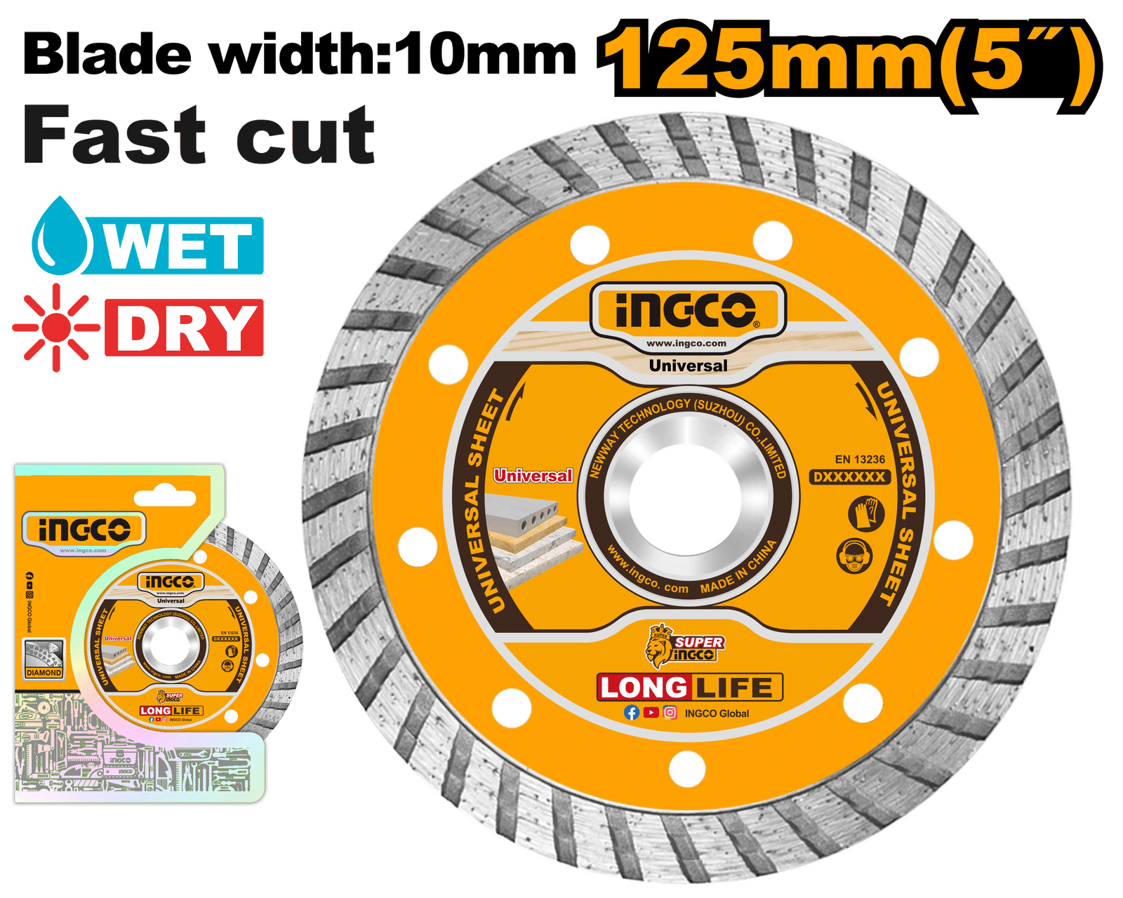 DMD031252-1.png DMD031252 (Turbo diamond disc 5" 10mm - P50C100) - Image 1