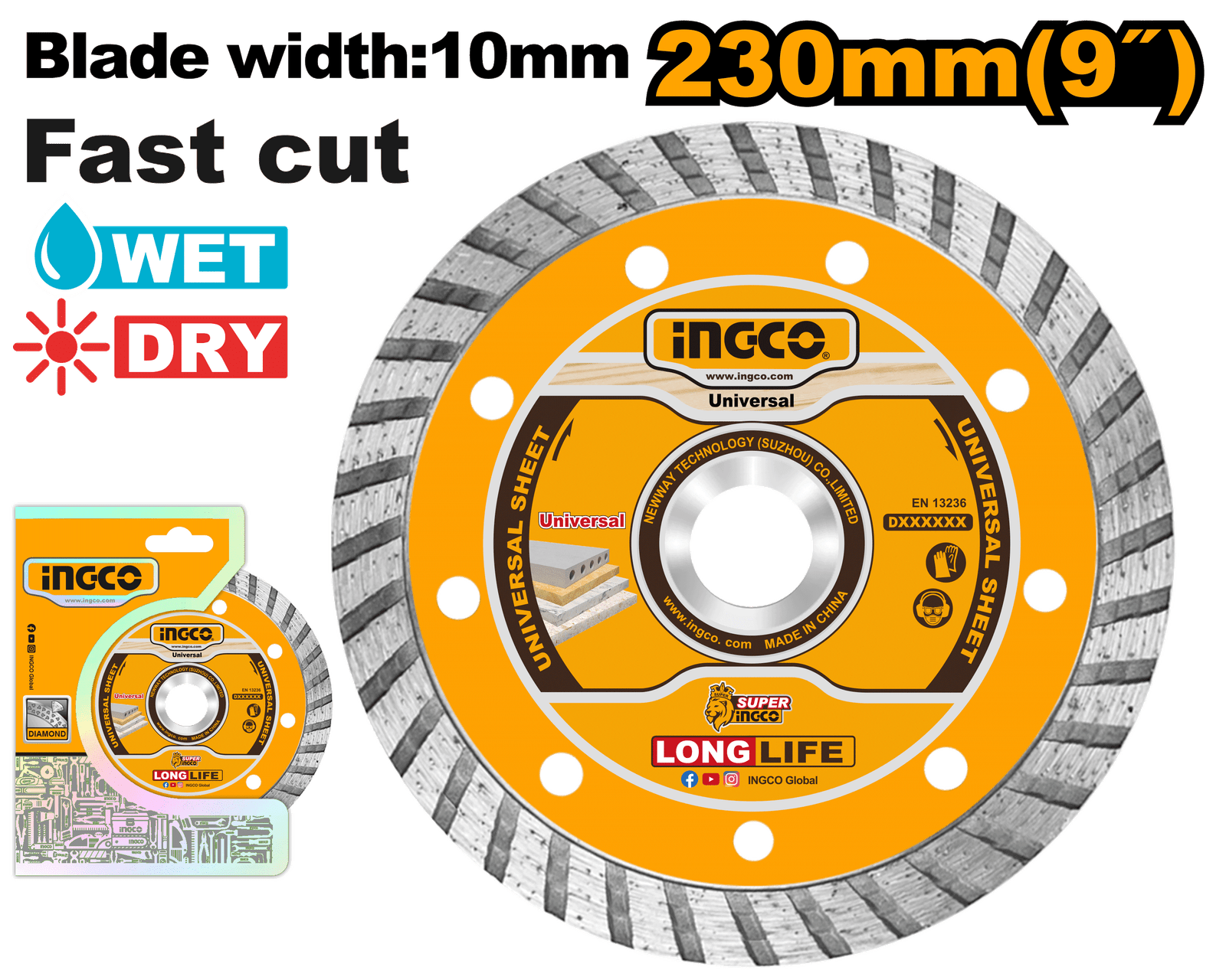 DMD032302.png DMD032302 (Turbo diamond disc 9" 10mm - P10C20) - Image 1