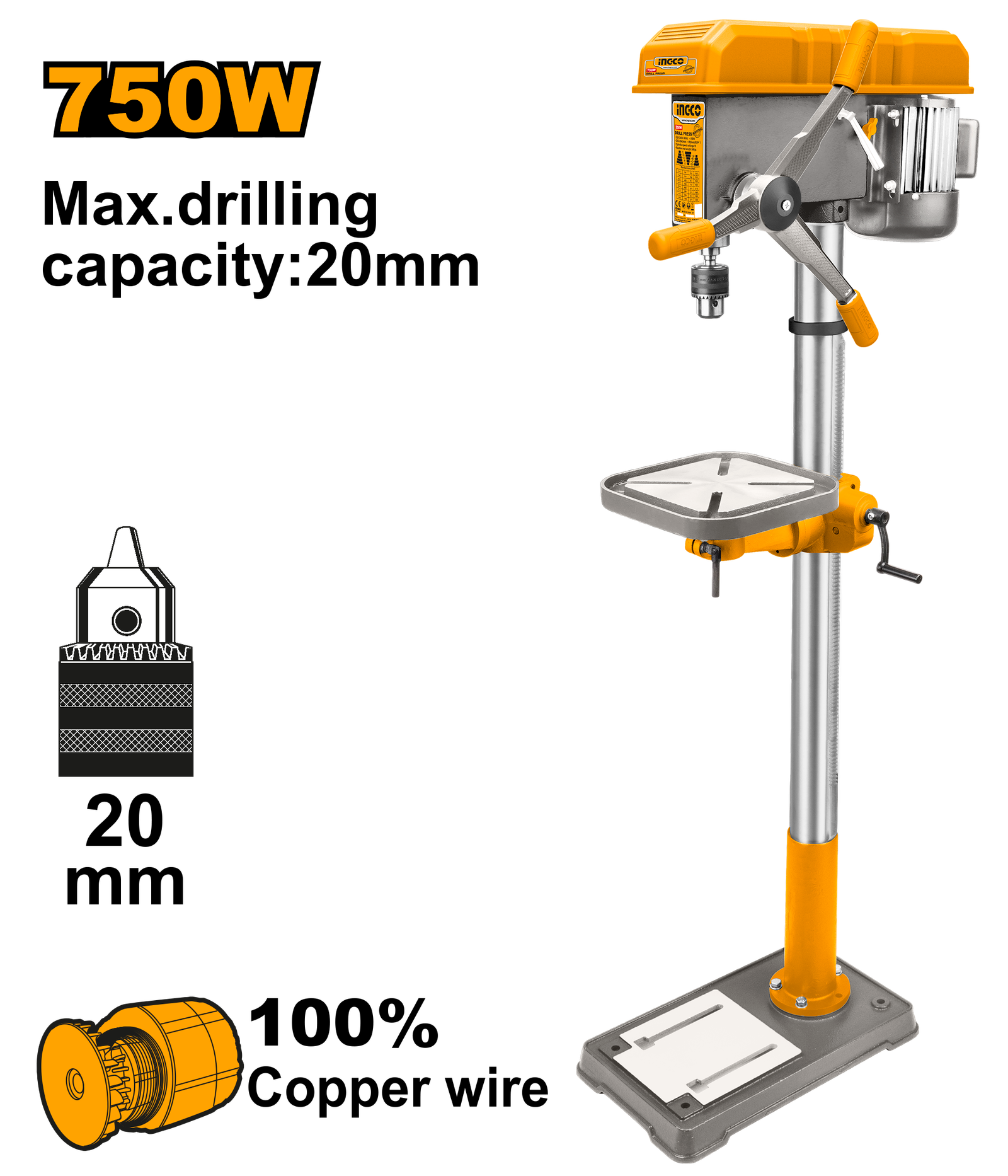 DP207505-1.png DP207505 (Drill press 750w -20mm - C1) - Image 1