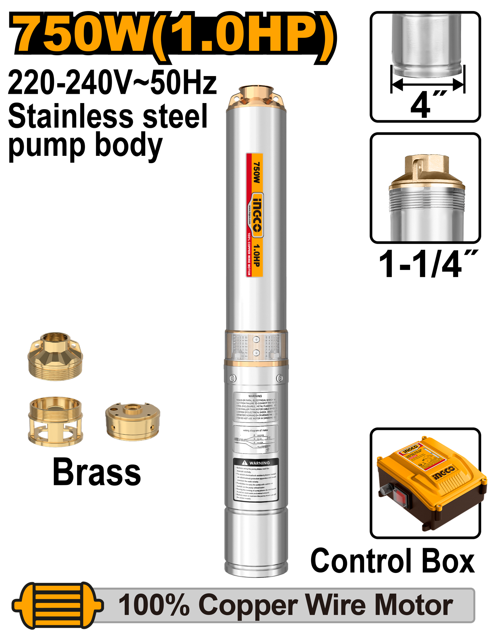 DWP75062.png DWP75062 (4" Deep well pump 750W 1HP + Control Box - C1) - Image 1