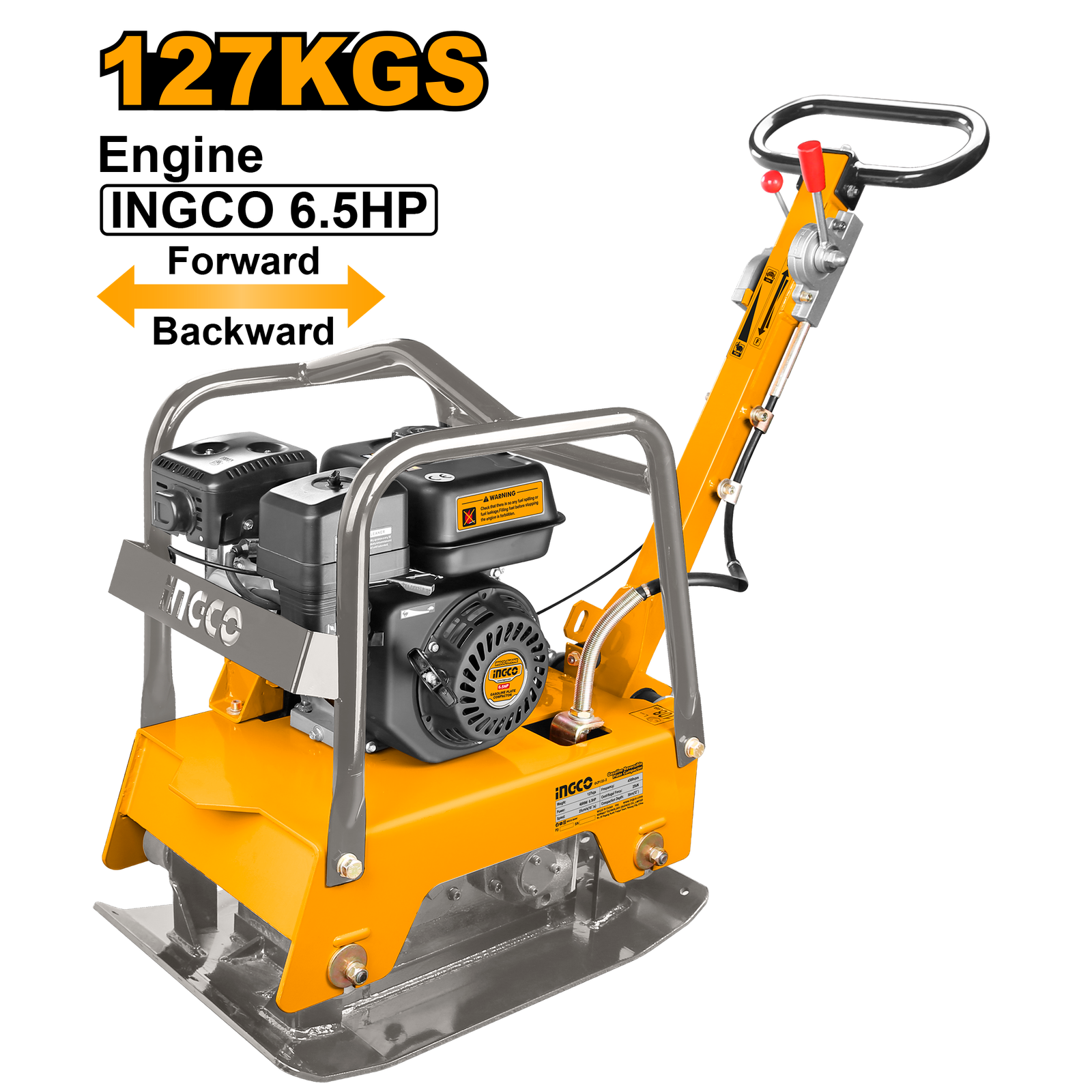 GCP125-2-1.png GCP125-2 (Gasoline reversible plate compactor 6.5HP 127kg) - Image 1