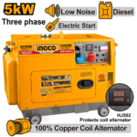 GSE500032 (Silent diesel generator 5kW 3 phase New - C1)