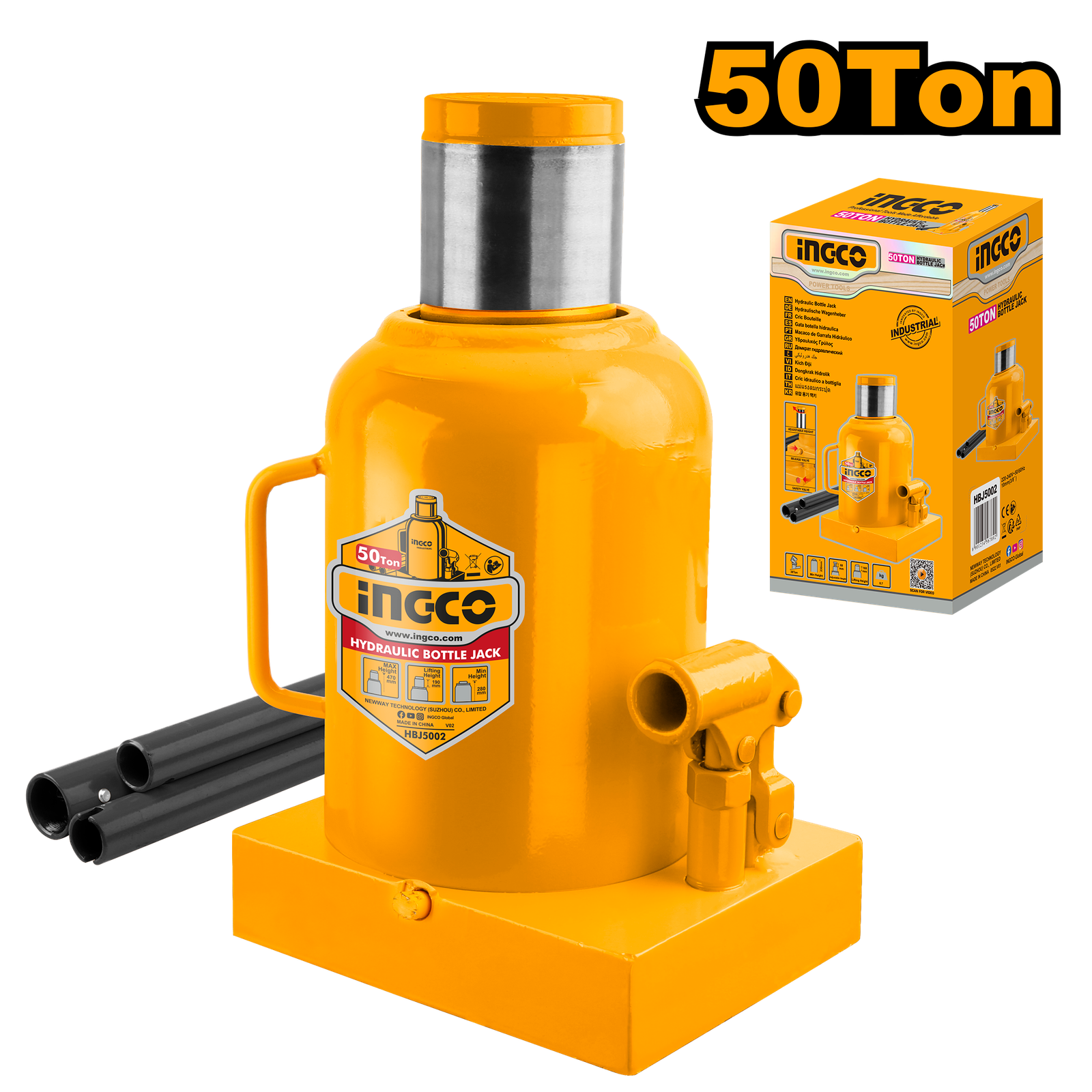 HBJ5002-2.png HBJ5002 (Hydraulic Bottle Jack 50 Ton - C1) - Image 1